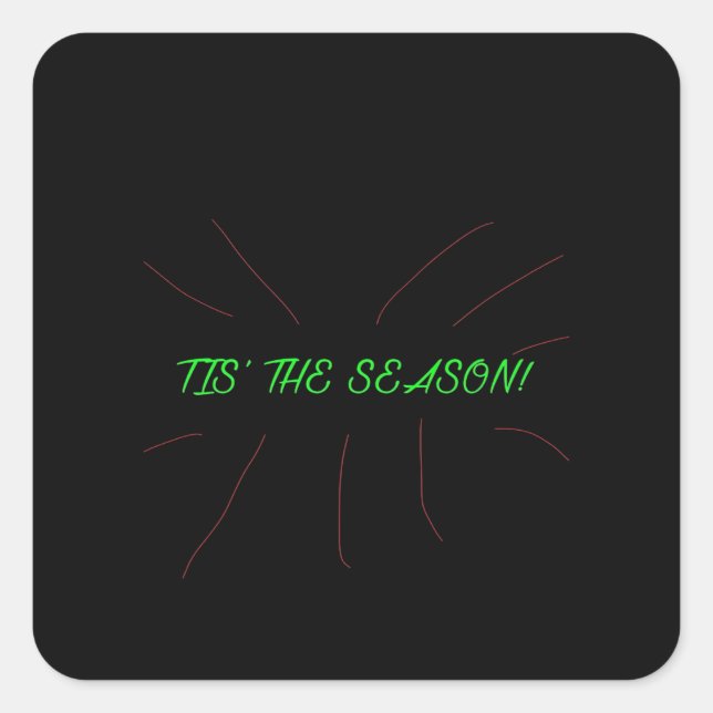 Sticker Carré Tis Season Collection Graphic Minimal Clean (Devant)