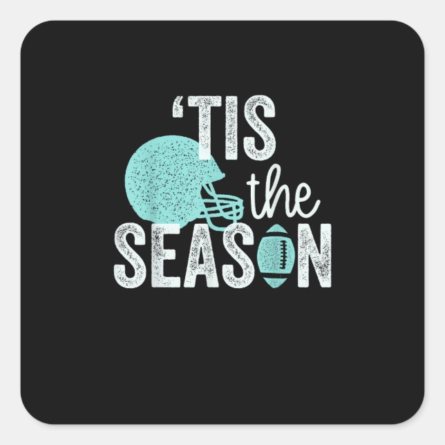 Sticker Carré Tis The Season Football Family I Heart Football Se (Devant)