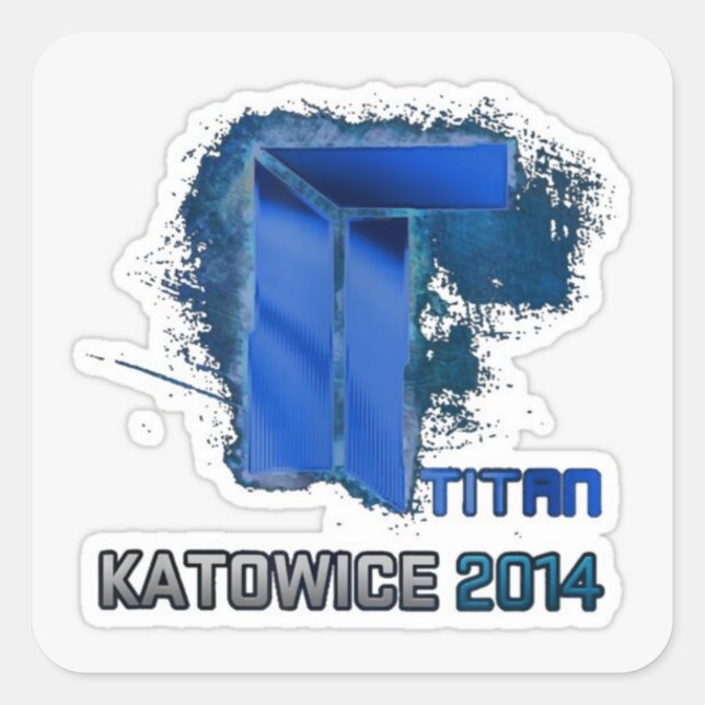 Sticker Carré Titan holo (Devant)