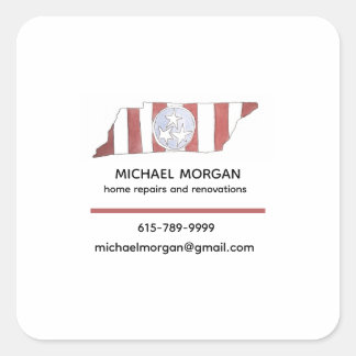Sticker Carré TN state flag business cards