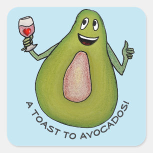 Sticker Carré Toast Avocado