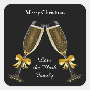Sticker Carré Toast Champagne