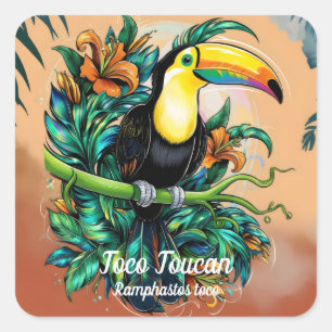 Sticker Carré Toco Toucan