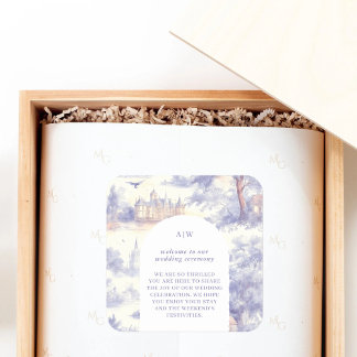 Sticker Carré Toile de Jouy art