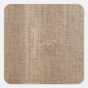 Sticker Carré Toile de texture de toile de jute