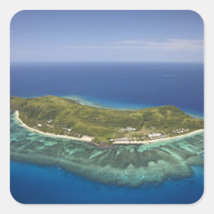 Sticker Carré Tokoriki Island, Mamanuca Islands, Fidji
