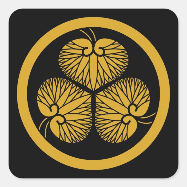 Sticker Carré Tokugawa hollyhock 1(premier,2ème,3ème)33 (Devant)