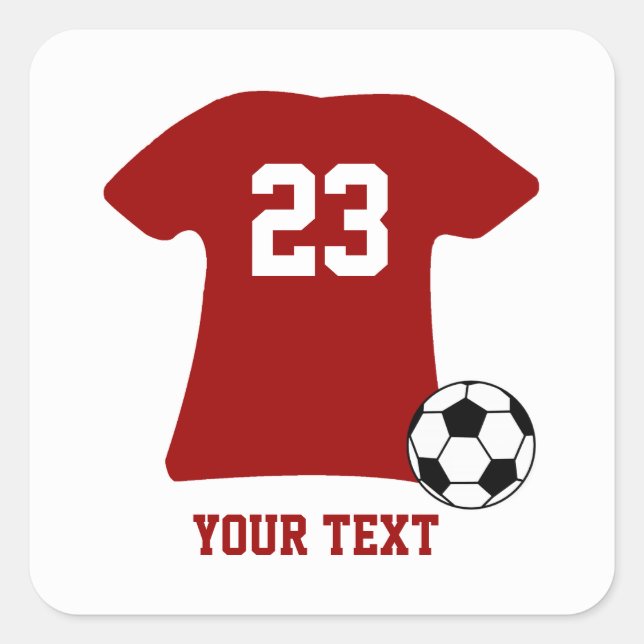 Sticker Carré Tôles de maillot de football personnalisées des St (Devant)
