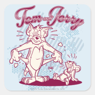 Sticker Carré Tom et Jerry se sont cassés