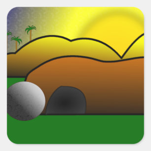 Sticker Carré Tombe vide