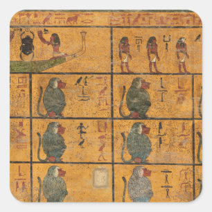 Sticker Carré Tombeau de Toutankhamon, Mur Ouest