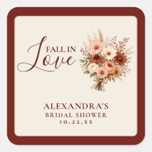 Sticker Carré Tombez Amoureux Fleur Sauvage Floral Boho Enterrem