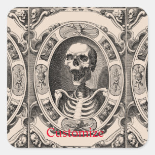 Sticker Carré Tonneau humain éffrayant Thunder_Cove