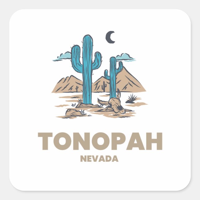 Sticker Carré Tonopah - Nevada (Devant)