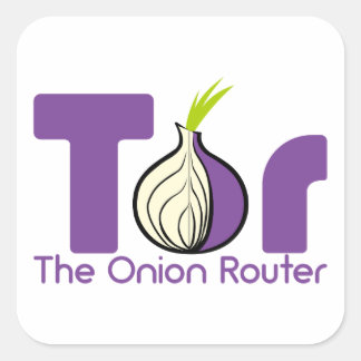 Sticker Carré Tor - Routeur Onion