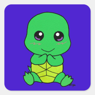 Sticker Carré Tortue de bébé