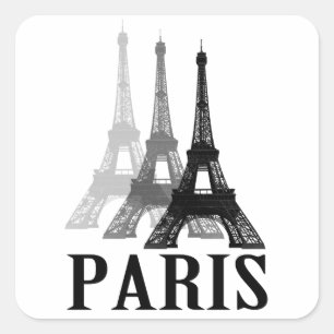 Sticker Carré Tour Eiffel Paris