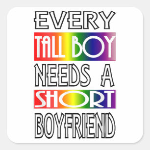 Sticker Carré Tous les grands garçons LGBTQ Pride Hommes Gay Gay