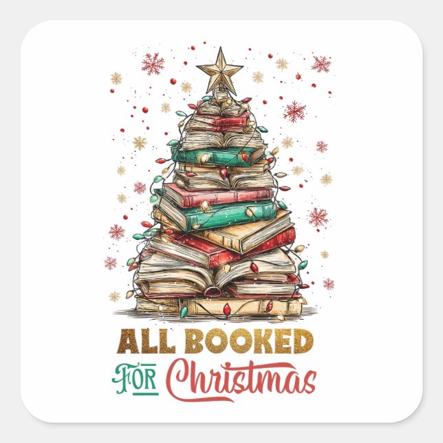 Sticker Carré Tous réservés pour Noël (Devant)