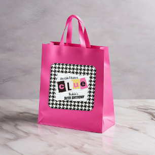 Sticker Carré TOUT âge 90s houndstooth fête d'anniversaire surpr