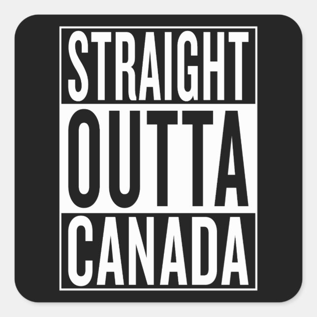 Sticker Carré tout droit en dehors du Canada (Devant)