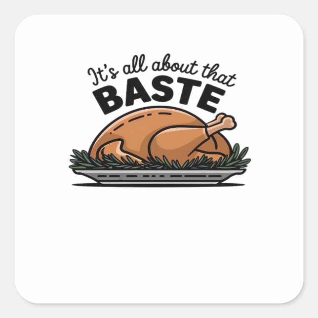Sticker Carré Tout Sur Ce Baste Noël Classique (Devant)