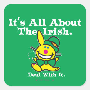 Sticker Carré Tout sur l'Irlandais (vert)