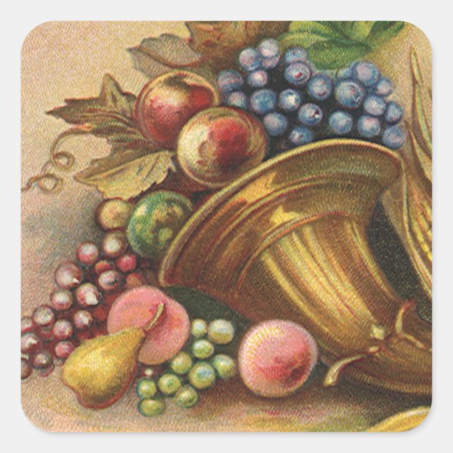 Sticker Carré Toute la générosité de Thanksgiving Soit mince (Devant)