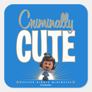 Sticker Carré Toy Story 4   "Criminellement mignon" Giggle McDim