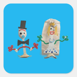 Sticker Carré Toy Story 5 Mariage de Forky et Karen Beverly