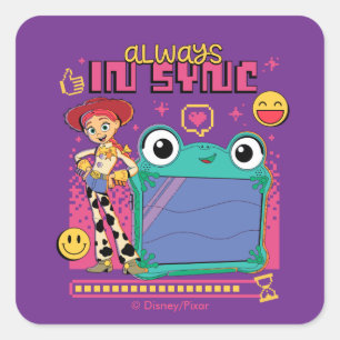 Sticker Carré Toy Story Jessie & Lilypad "Toujours en phase"