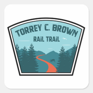 Sticker Carré Trail Brown Torrey C. Maryland