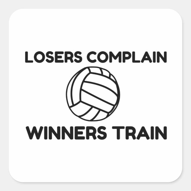 STICKER CARRÉ TRAIN DES GAGNANTS DE VOLLEYBALL (Devant)