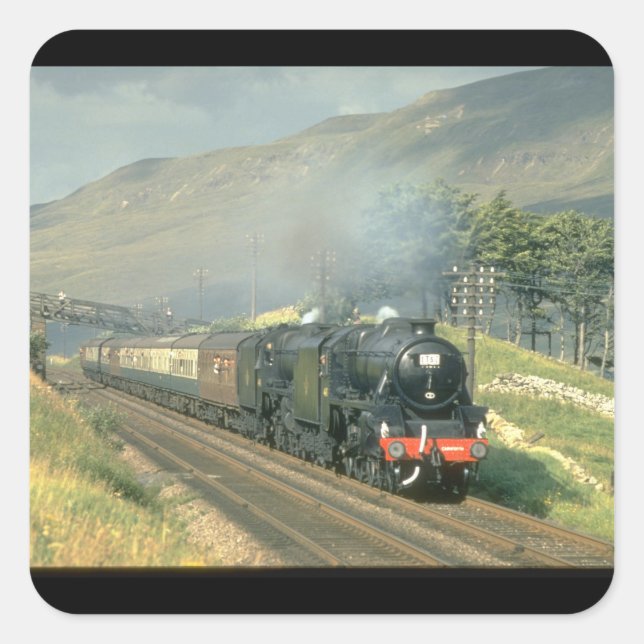 Sticker Carré Trains vapeur à vapeur derniers de British Railway (Devant)