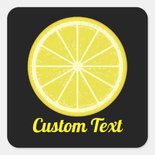Sticker Carré Tranche de citron