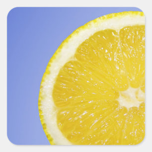 Sticker Carré Tranche de citron juteuse