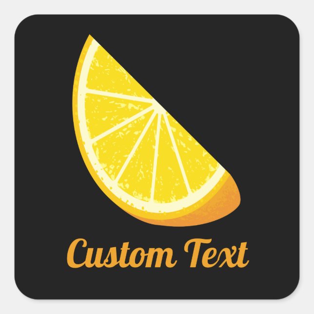 Sticker Carré tranche orange (Devant)