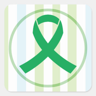 Sticker Carré Transplant et don d'organes Ruban vert