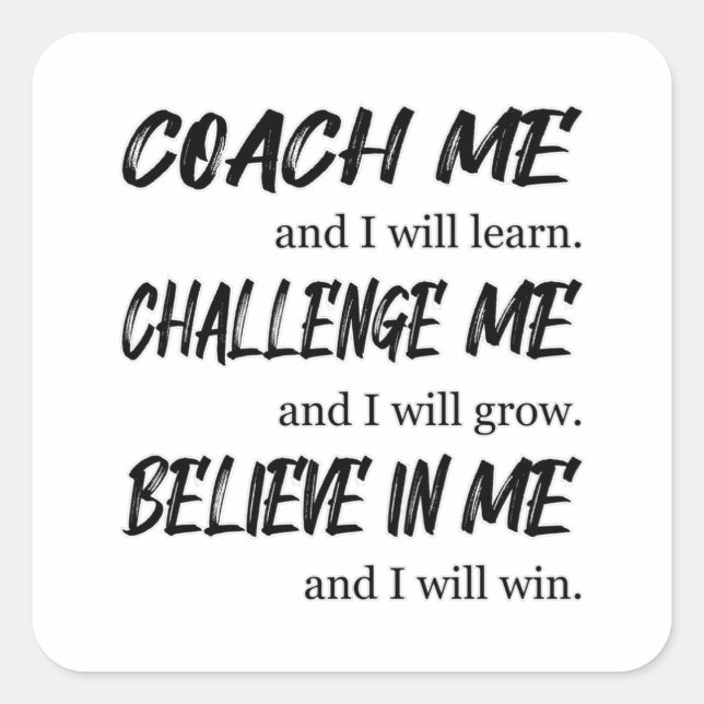 Sticker Carré Travail d'équipe Esprit d'emploi Awesome Joueur d' (Devant)