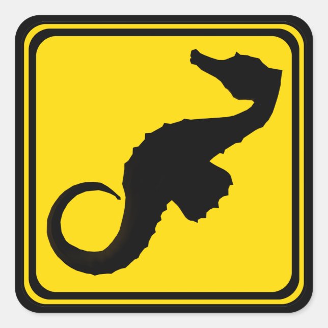 Sticker Carré Traversée des hippocampes ! (Devant)