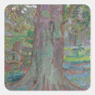 Sticker Carré Tree Trunk 1916
