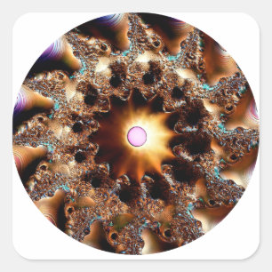 Sticker Carré Très Manipulé Mandelbrot Fractal