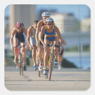 Sticker Carré Triathloners Cyclisme 2