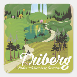 Sticker Carré Triberg, Bade-Wurtemberg, Allemagne