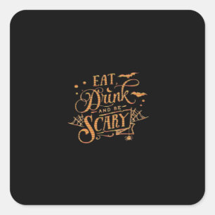 Sticker Carré Trick Or Treat Halloween