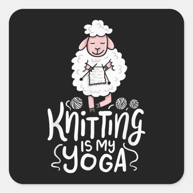 Sticker Carré Tricot Chat Chemise Tricot Lover Amoureux des chat (Devant)