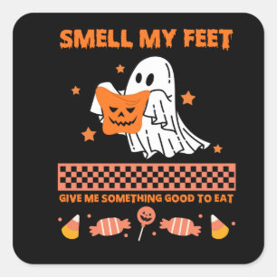 Sticker Carré tricoter ou traiter sentir mes pieds