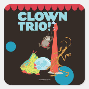 Sticker Carré Trio de clowns !