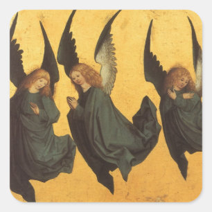 Sticker Carré Trio des anges de la Renaissance par Maître du Hou