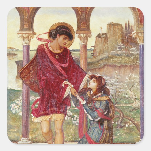 Sticker Carré Tristan et Iseult, 1876 (Devant)